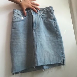 h and m denim skirt